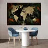 MuchoWow® Poster Weltkarte - Vintage - Blätter 180x120 cm - Produktbild-Vorschau 5