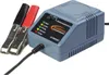 A car battery charger with attached clamps and a power cord, shown against a white background. Produktbild-Vorschau