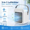 USB 3in1 Luftkühler Ventilator mit Befeuchtung, LED Licht, Produktbild-Vorschau 2