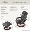Fauteuil relax pied rond - noir/marron Voir les images du produit 6