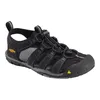 A black KEEN Clearwater Cnx M sandal for men is shown against a white background. Produktbild-Vorschau