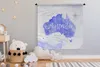 MuchoWow® Wandteppich Wandbehang Weltkarte - Australien - Produktbild-Vorschau 4