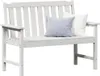 vidaXL Záhradná lavička, biela, 120 x 59 x 88 cm, HDPE Náhľad obrázku produktu 3