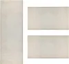 Three cream-colored rectangular mats are shown against a white background. One is oriented vertically on the left, and two are oriented horizontally stacked on the right. Produktbild-Vorschau