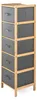 Bambus Regal mit 5 faltbaren Stoffkörben, 36,5 x 120 x 35 Produktbild-Vorschau 3