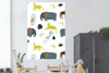 MuchoWow® Poster Tiere - Elefant - Affe - Weiß 120x180 cm - Produktbild-Vorschau 2