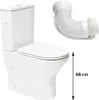 SAT Brevis Stand-WC Kombi-WC Toilette Set spülrandlos mit Produktbild-Vorschau 1