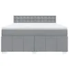 vidaXL Boxspringbett mit Matratze Hellgrau 180x200 cm Stoff Produktbild-Vorschau 4