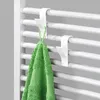 Due ganci bianchi per radiatori da bagno e da camera Anteprima dell’immagine prodotto 2