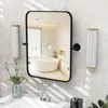 COSTWAY 76,5 x 56 CM miroir mural noir à cadre métallique, Voir les images du produit 7