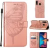 Galaxy A20 Hülle, Schmetterling Prägung Flip Leder Produktbild-Vorschau 1