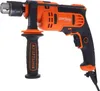 A studio shot of an orange and black power drill against a white background. Voir les images du produit