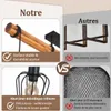 Plafonnier ZMH en bois, noir, pour couloir et cuisine, à 4 Voir les images du produit 2