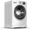 A white washing machine with a black drum and a blue dial on a white background. Náhled obrázku produktu