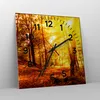 Wanduhr - Quadrat - Glasuhr - Wald Baum Natur - 40x40cm - Produktbild-Vorschau 4