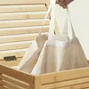 Bambusový kôš na bielizeň s vekom a vyberateľným vreckom Náhľad obrázku produktu 4
