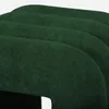 Set 2 pouf contemporanei in tessuto, Verde scuro Anteprima dell’immagine prodotto 5