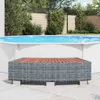 vidaXL Spa Step Grey Poly Rattan 92 × 45 × 25 cm Náhľad obrázku produktu 2