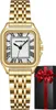 Elegante Damen Armbanduhr Edelstahl Klein Eckig Analog Produktbild-Vorschau 1