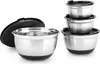 relaxdays 10019120_305 relaxdays Schüssel-Set BOWLY silber Anteprima dell’immagine prodotto 1