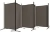 Three grey fabric screens with black metal frames are arranged diagonally on a white background. Voir les images du produit