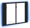 vidaXL Badkamerspiegelkast, zwart, eikenlook, 60 x 12 x 45 Productafbeelding-voorbeeld 1