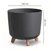 Blumentopf mit Füßen Weiß matte Pflanzkübe D 30 cm  Produktbild-Vorschau 3