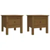 Tavolini 2 pz. Marrone miele 40x40x39 cm in legno di pino Anteprima dell’immagine prodotto 1