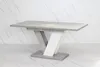 Ausziehbarer Esstisch PETRONEL - grau / weiß Produktbild-Vorschau 6