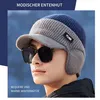 Herren Wintermütze mit Schirm Visor, Warm Strickmütze Produktbild-Vorschau 2