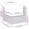 6-tlg. Garten-Sofagarnitur mit Kissen Schwarz Poly Rattan Produktbild-Vorschau 12