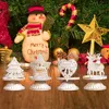 Kerzenhalter Set weiß Metall Deko Weihnachten Hirsch 8cm Produktbild-Vorschau 4