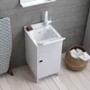 Lavatoio con mobile 45x50 cm bianco lucido con asse inclusa Anteprima dell’immagine prodotto 3