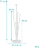 Intirilife Support pour 7 ballons en transparent - 70 / 56 Voir les images du produit 2