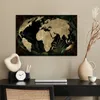 MuchoWow® Poster Weltkarte - Pflanzen - Vintage 90x60 cm - Produktbild-Vorschau 3