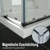 Eck Duschkabine 120x90x195cm Doppel Schiebetür Produktbild-Vorschau 6