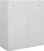 A white cabinet with two doors, shown from a slight angle. Produktbild-Vorschau