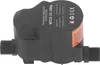 A black DC booster pump with threaded connectors on both sides, shown against a white background. Náhled obrázku produktu