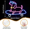 LED neonové znamení,jezevčík skateboardový pes,LED neonové Náhled obrázku produktu 6
