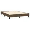 A brown fabric bed frame with wooden slats, shown from a side angle against a white background. Produktbild-Vorschau