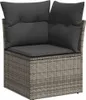 Garten-Sofa-Set mit Speicher 9 pcs Grau Poly Rattan Produktbild-Vorschau 6