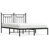 vidaXL Struttura letto con testiera in metallo nero 140x200 Anteprima dell’immagine prodotto 1