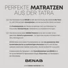Marketing text about the BENAB mattress brand and its products. Produktbild-Vorschau