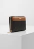 A brown and dark brown L.CREDI wallet is shown on a white surface. Anteprima dell’immagine prodotto