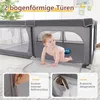 200 x 140 cm Baby Laufstall Faltbar, Laufgitter mit 50 Produktbild-Vorschau 2
