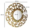 FineBuy Wandspiegel Art déco 60 cm Metall Hängespiegel Gold Produktbild-Vorschau 3