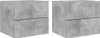Two identical concrete-gray bedside tables are shown side-by-side against a white background. Náhled obrázku produktu