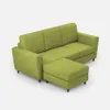 Moderner 3-Sitzer Stoffsofa 212cm mit Fußhocker Yasel 180P Produktbild-Vorschau 5