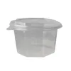 Verpackungsbecher mit Klappdeckeln, PP 8-eckig 1 l 8,3 cm x Produktbild-Vorschau 5