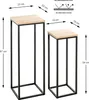 HAKU Blumenständer Beistelltisch 2er Set Eiche natur, Produktbild-Vorschau 2